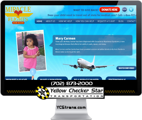 MIRACLE FLIGHTS DONATION BY YELLOW CHECKER STAR TRANSPORTATION - YCSTRANS.COM