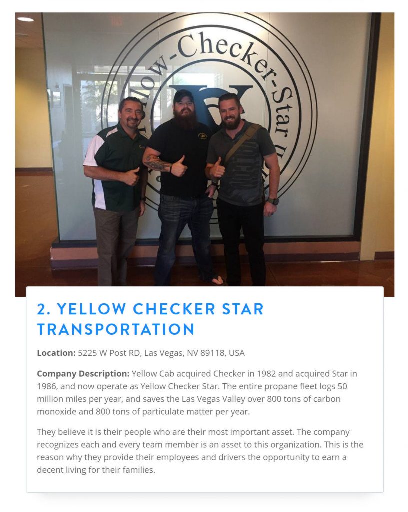 Yellow Checker Star #2 Best Place To Work In Las Vegas Nevada